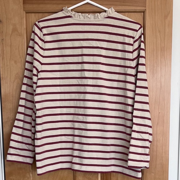 Sezane Gaël Marinière in Ecru/Rosewood, Size XL - Picture 3 of 6